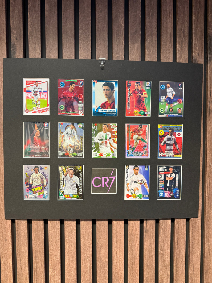 CRISTIANO RONALDO - FOTBALLKORTMONTAGE - FERDIG INNRAMMET