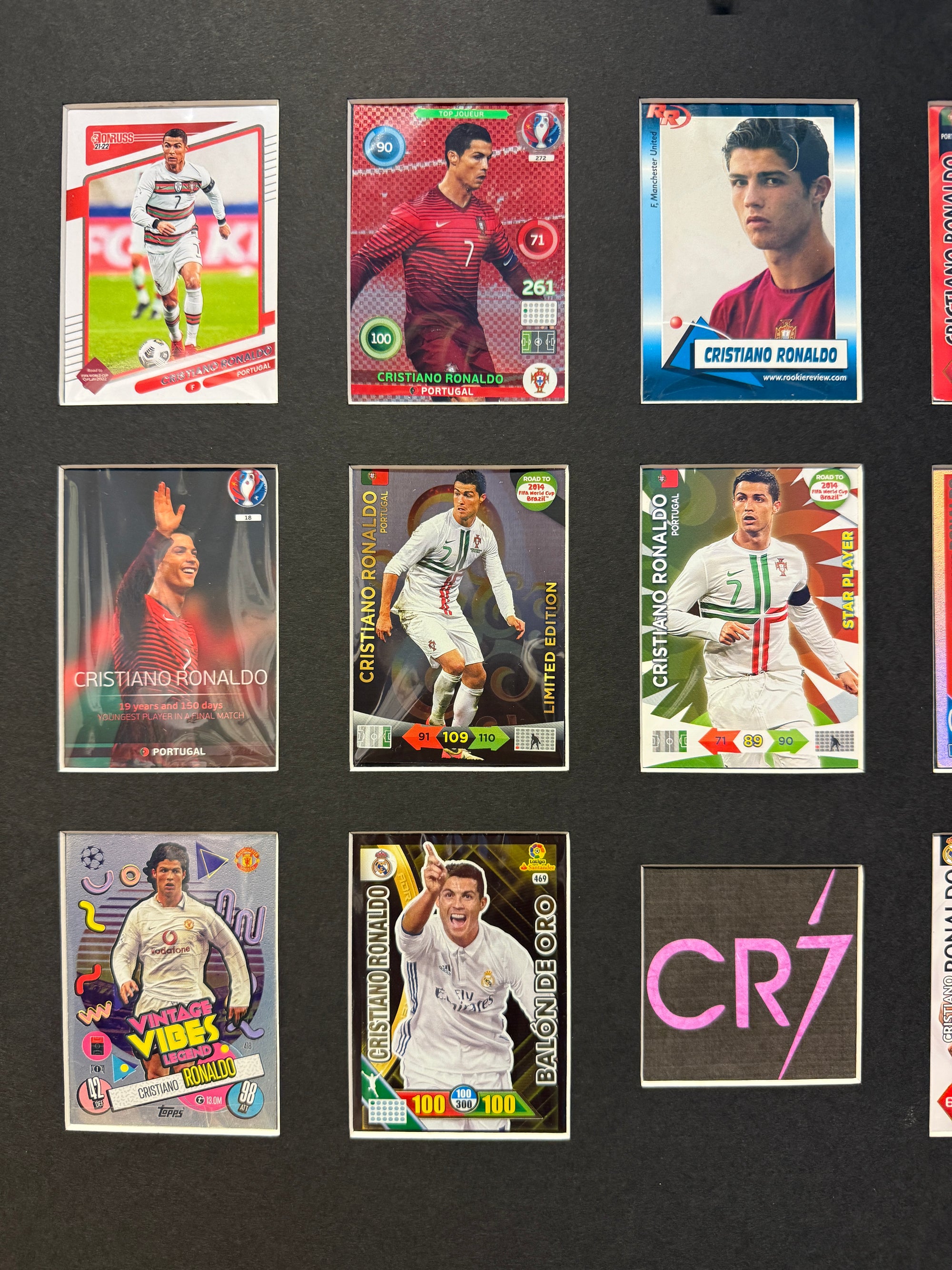 CRISTIANO RONALDO - FOTBALLKORTMONTAGE - FERDIG INNRAMMET