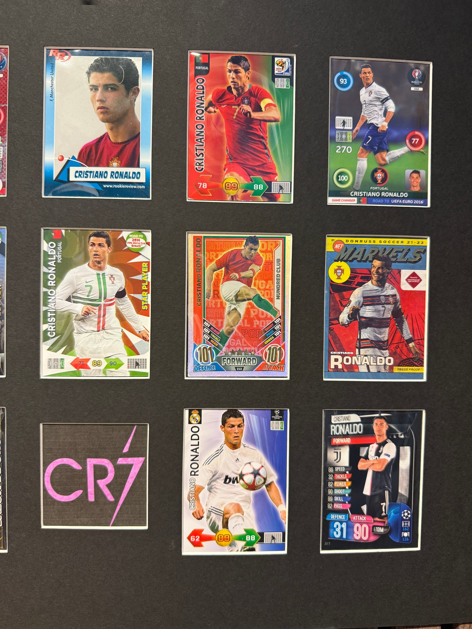 CRISTIANO RONALDO - FOTBALLKORTMONTAGE - FERDIG INNRAMMET