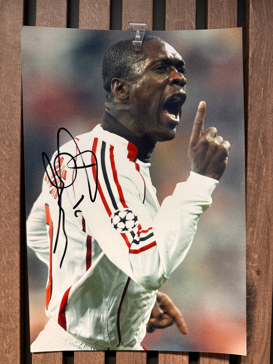 AC MILAN - CLARENCE SEEDORF - SIGNERT BILDE MED EKTEHETSBEVIS/COA