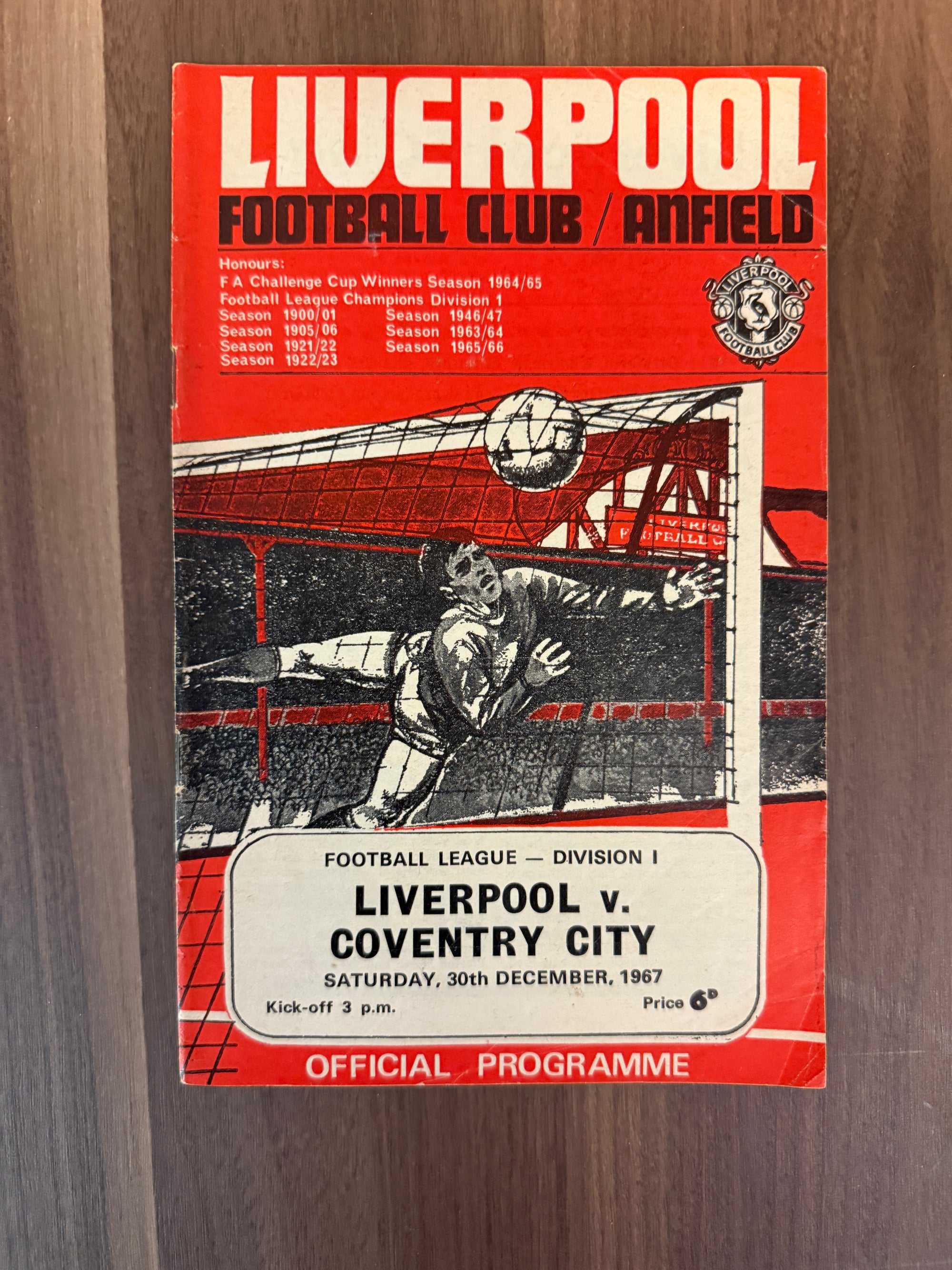 LIVERPOOL - 4 KAMPPROGRAMMER FRA 1967/1968