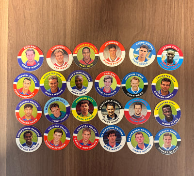 MERLIN PREMIER LEAGUE 1995 - LOT - RUNDE FOTBALLKORT