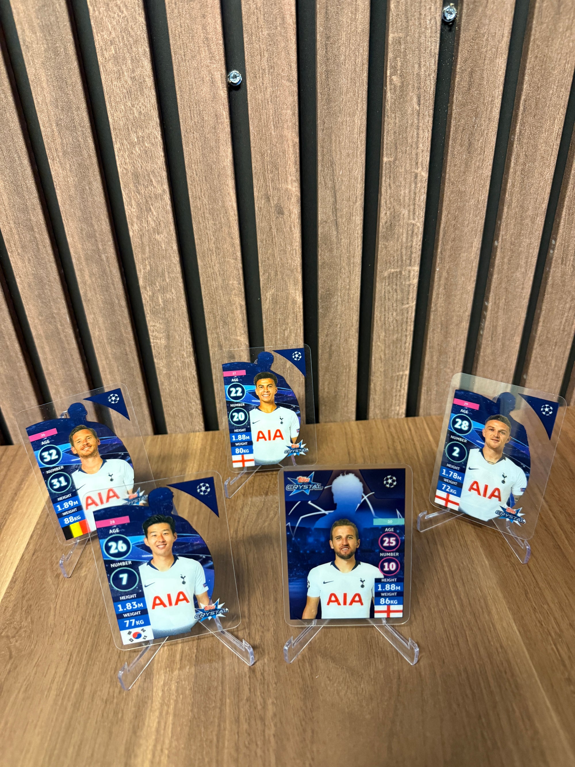 TOTTENHAM HOTSPUR - TOPPS CRYSTAL LOT - 5 KORT