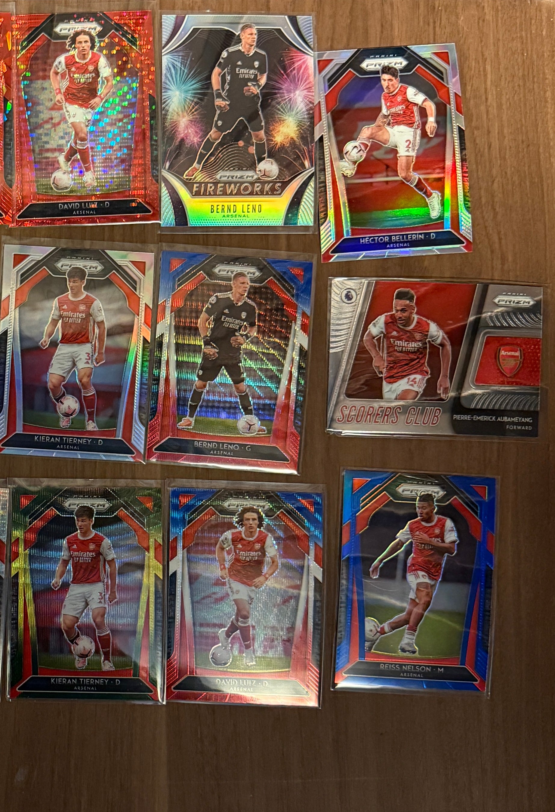 ARSENAL - PRIZM "SUPERLOT" - 21 PARALLELLER/NUMMERERT/INSERTS