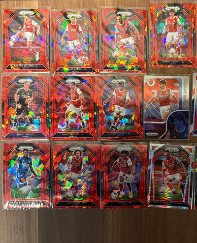 ARSENAL - PRIZM "SUPERLOT" - 21 PARALLELLER/NUMMERERT/INSERTS