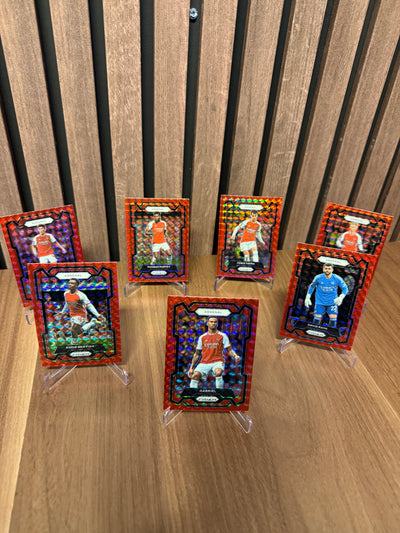 ARSENAL - LOT - PANINI PRIZM 2023/24 - 7 RED ICE