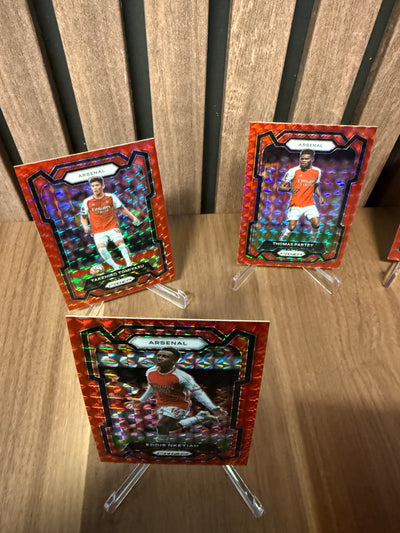 ARSENAL - LOT - PANINI PRIZM 2023/24 - 7 RED ICE