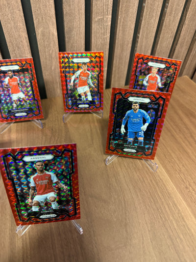 ARSENAL - LOT - PANINI PRIZM 2023/24 - 7 RED ICE