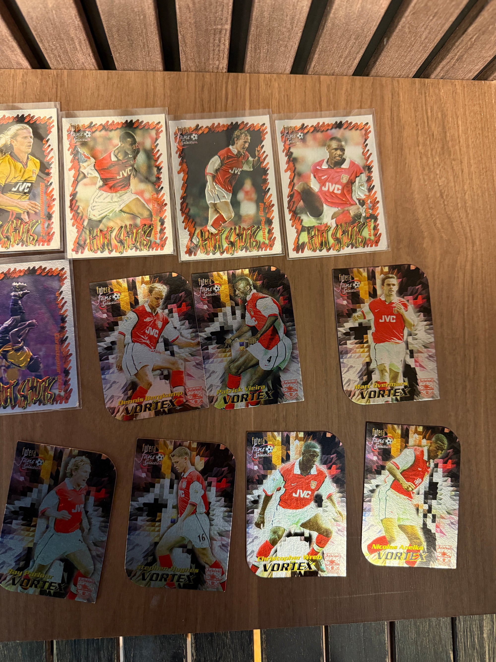 ARSENAL - LOT - FUTERA FANS SELECTION 1999 - VORTEX & HOT SHOTS CHROME