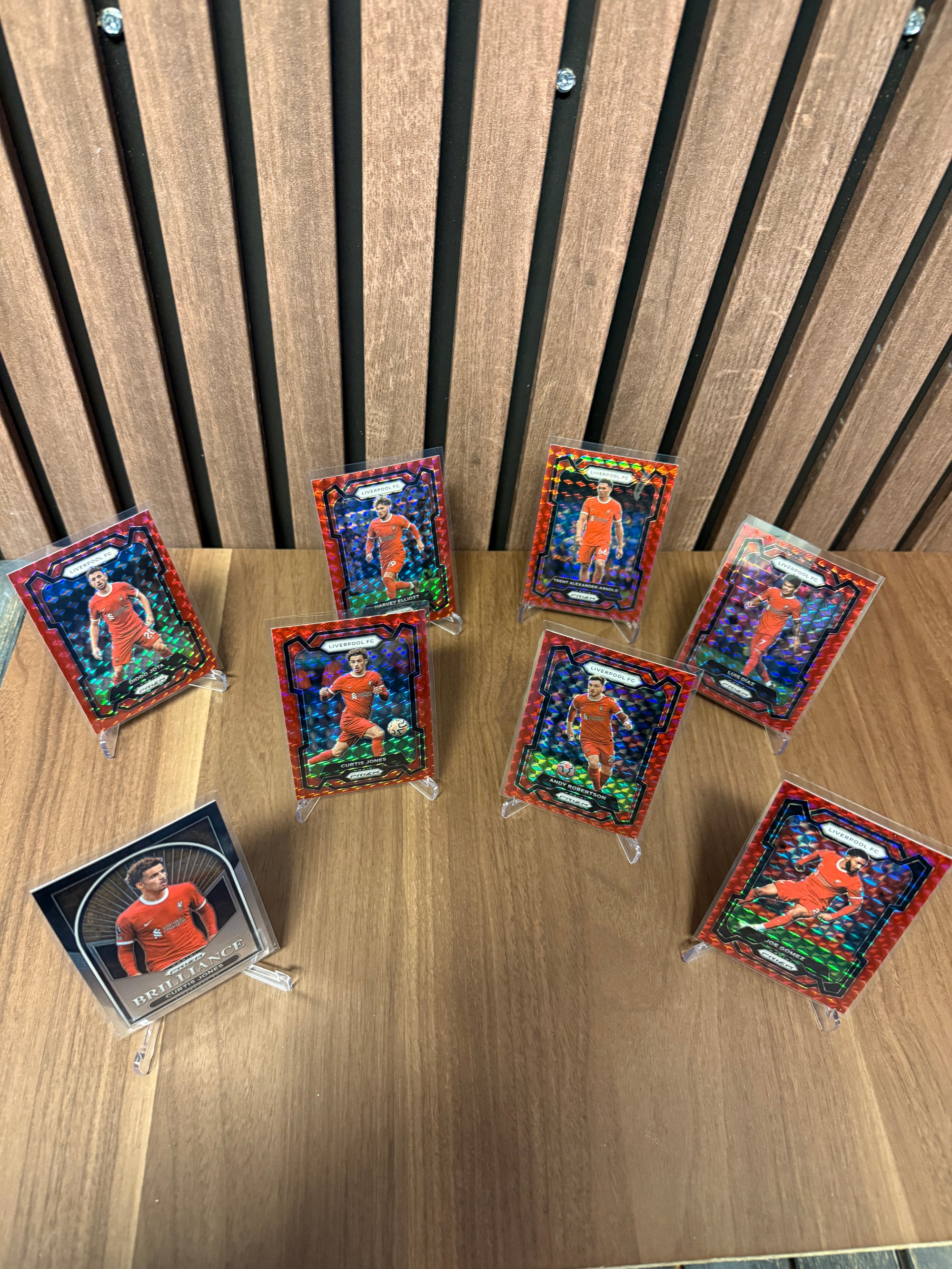 LIVERPOOL - LOT - PANINI PRIZM 2023/24 - 7 RED ICE OG 1 INSERT