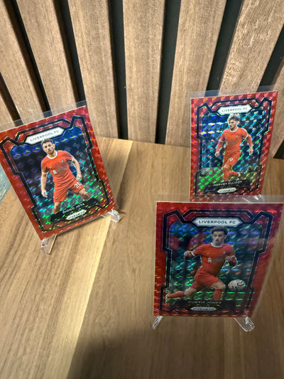 LIVERPOOL - LOT - PANINI PRIZM 2023/24 - 7 RED ICE OG 1 INSERT