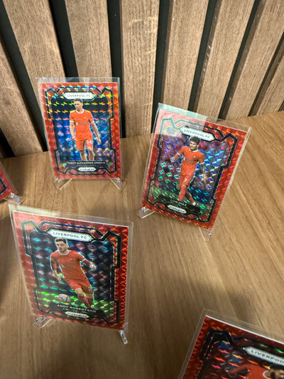 LIVERPOOL - LOT - PANINI PRIZM 2023/24 - 7 RED ICE OG 1 INSERT