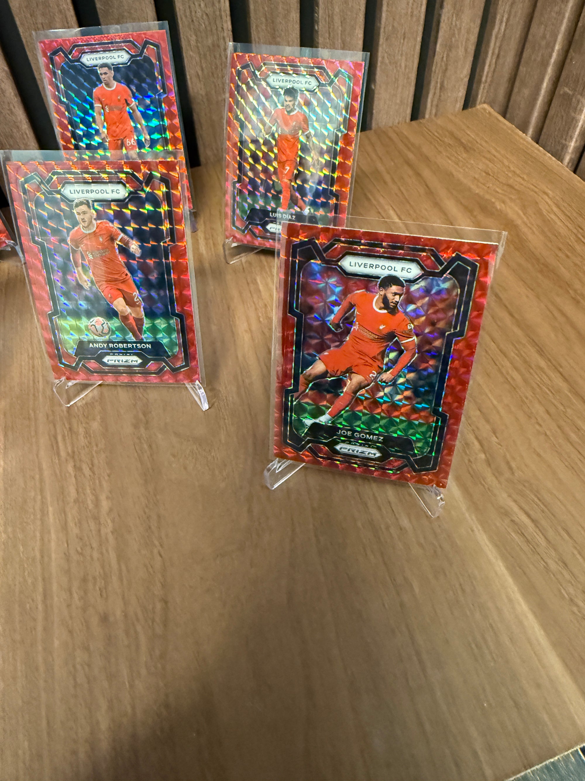 LIVERPOOL - LOT - PANINI PRIZM 2023/24 - 7 RED ICE OG 1 INSERT