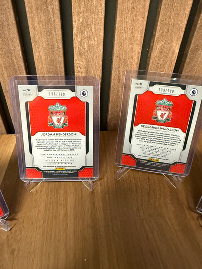 LIVERPOOL - LOT - PANINI PRIZM 2019/20 - 2 NUMMERERTE OG 2 PARALLELLER