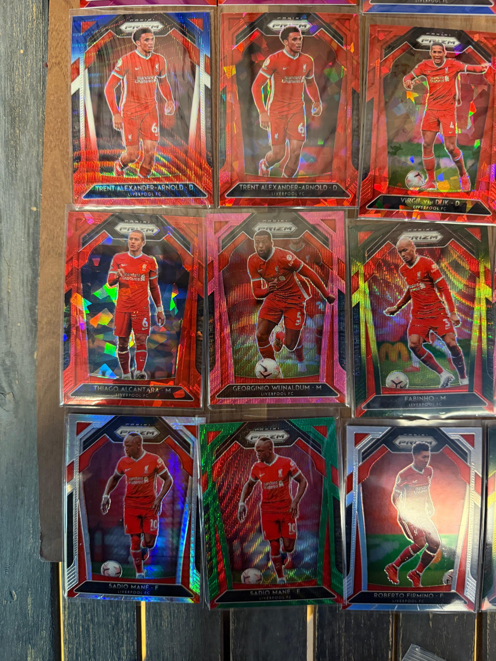 LIVERPOOL - "SUPERLOT" - PANINI PRIZM 2020/21 - NUMMERERTE & PARALLELLER