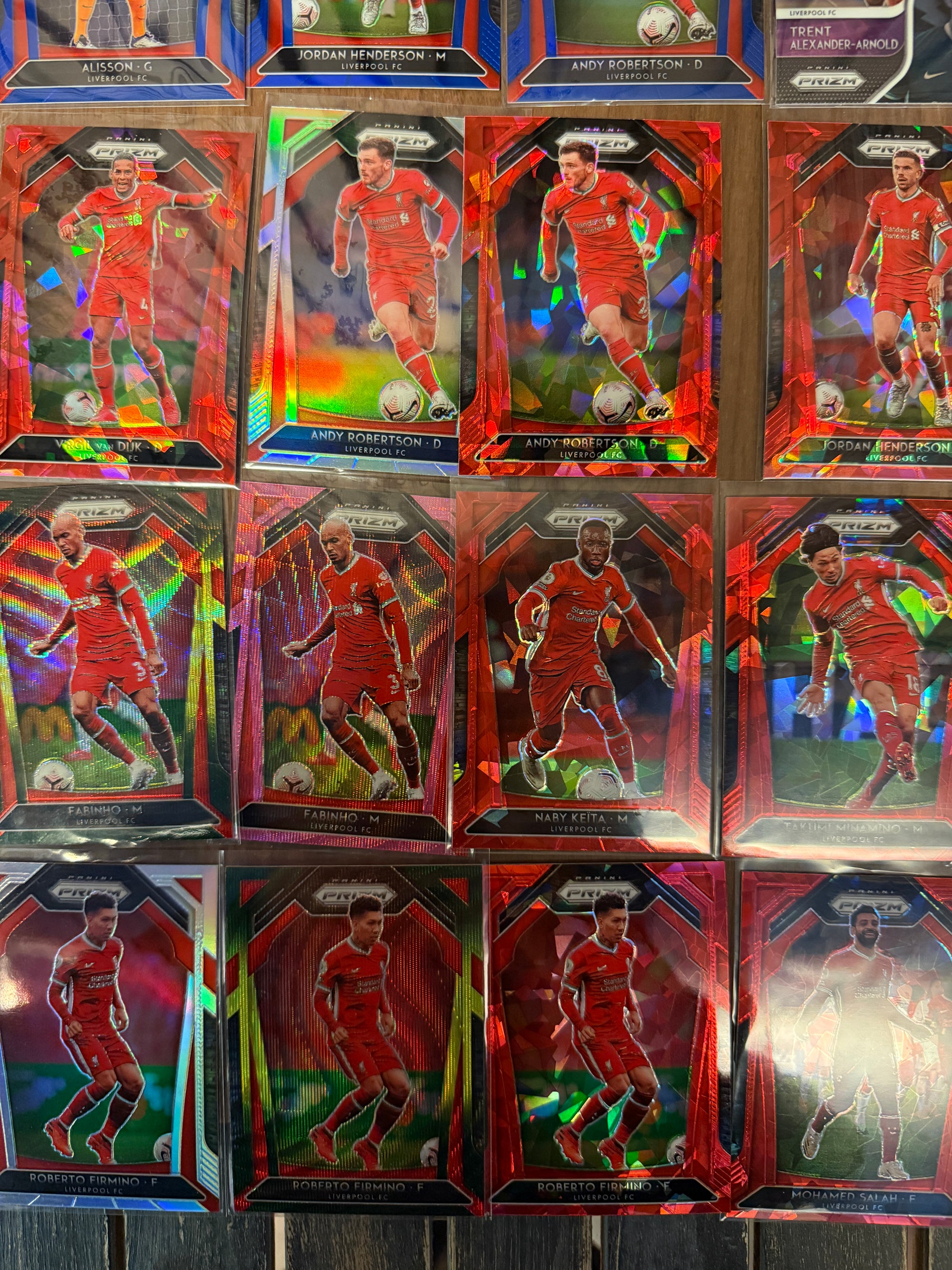 LIVERPOOL - "SUPERLOT" - PANINI PRIZM 2020/21 - NUMMERERTE & PARALLELLER