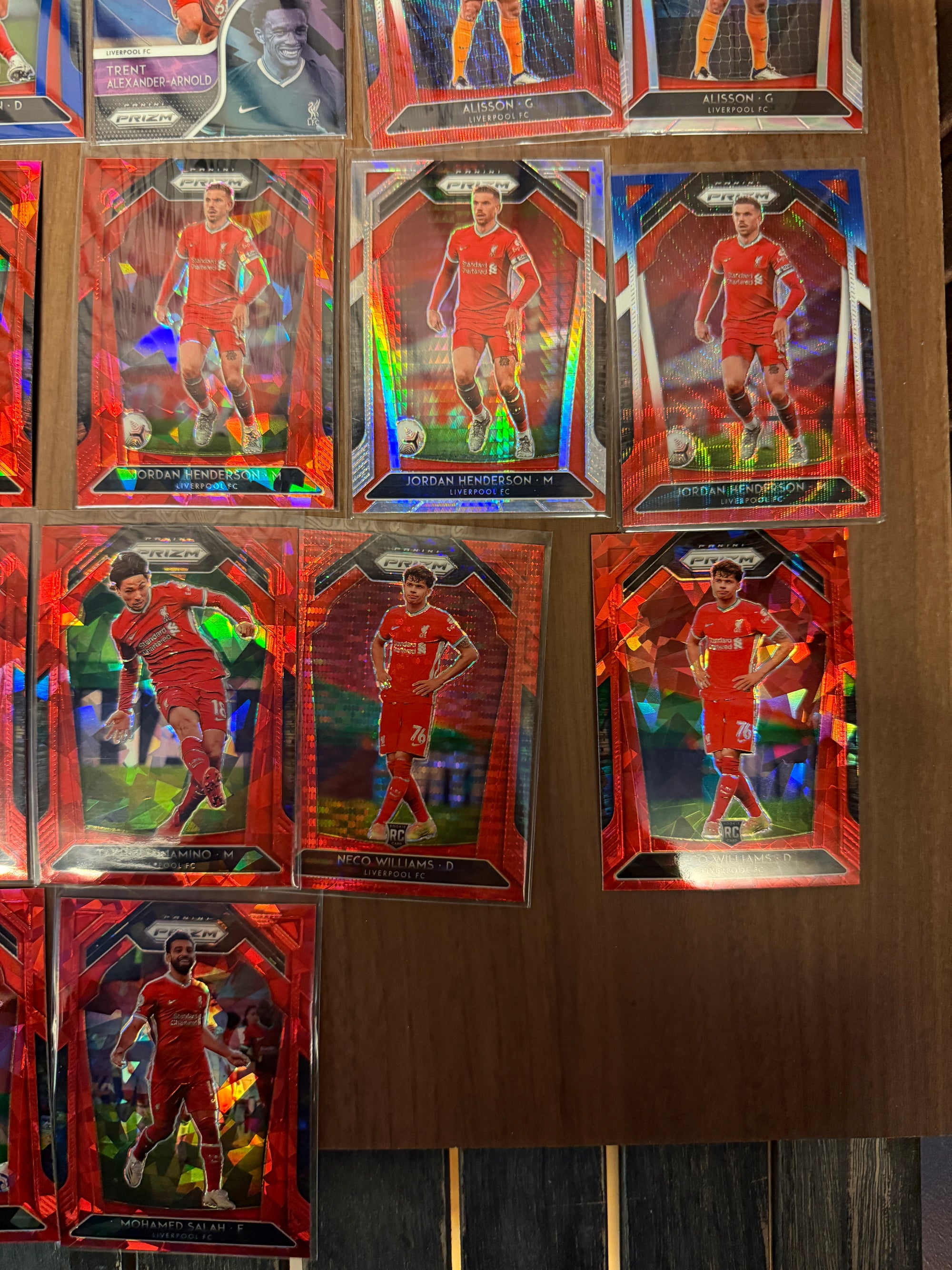 LIVERPOOL - "SUPERLOT" - PANINI PRIZM 2020/21 - NUMMERERTE & PARALLELLER