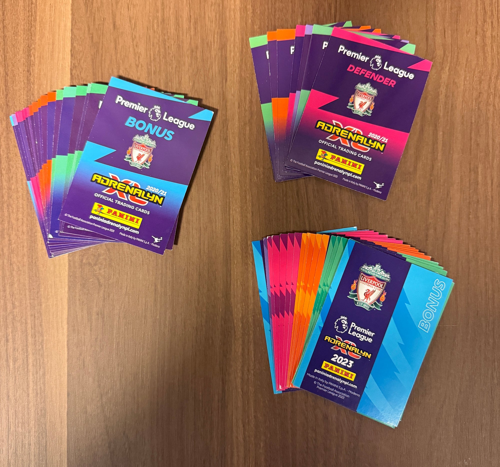 LIVERPOOL - LOT - PANINI ADRENALYN XL PREMIER LEAGUE - 3 LAGSETT