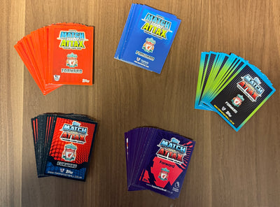 LIVERPOOL - LOT - TOPPS MATCH ATTAX PREMIER LEAGUE - 5 ÅRGANGER