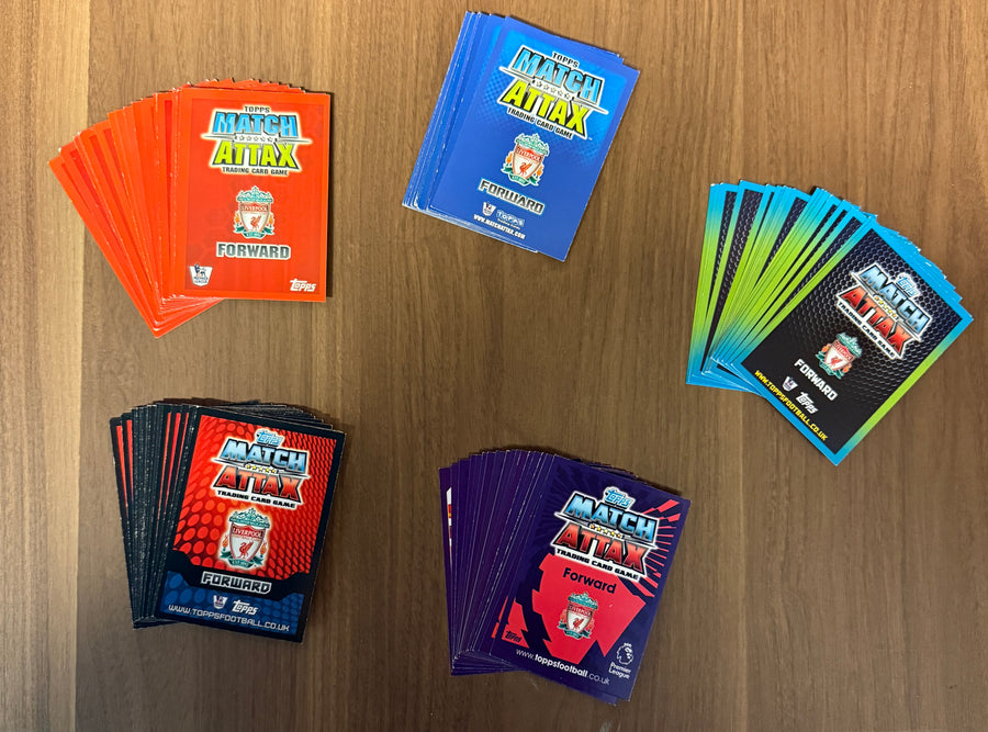 LIVERPOOL - LOT - TOPPS MATCH ATTAX PREMIER LEAGUE - 5 ÅRGANGER