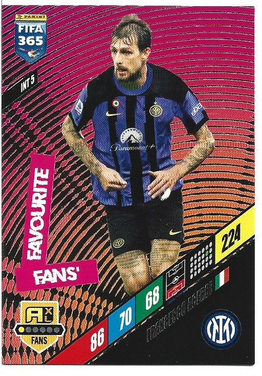 266.  INT 5.  Francesco Acerbi  - FC Internazionale Milano -  Fans' Favourite
