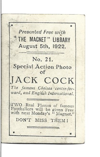 NO.21 - JACK COCK - CHELSEA - IN ACTION
