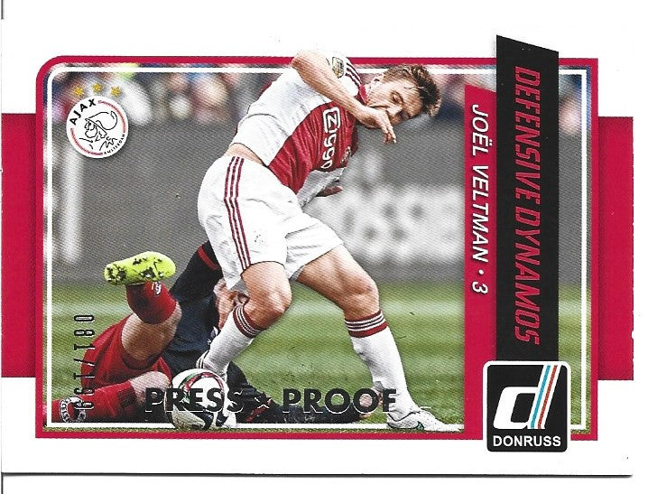 4. JOEL VELTMAN - AJAX - DEFENSIVE DYNAMOS - SILVER PRESS PROOF #199