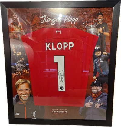 JURGEN KLOPP - SIGNERT FERDIG "ART-FRAME" INNRAMMET DRAKT MED EKTEHETSBEVIS/COA