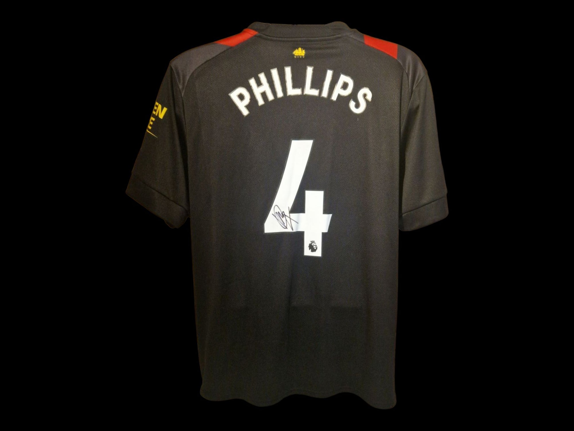 KALVIN PHILLIPS - SIGNERT DRAKT MED EKTEHETSBEVIC/COA