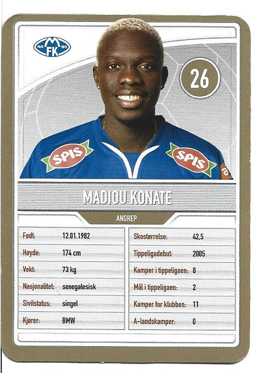MOLDE FK - MADIOU KONATE - GULLKORT