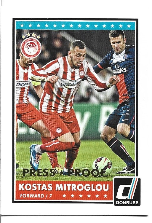 076. KOSTAS MITROGLOU - OLYMPIACOS - PRESS PROOF GOLD #99