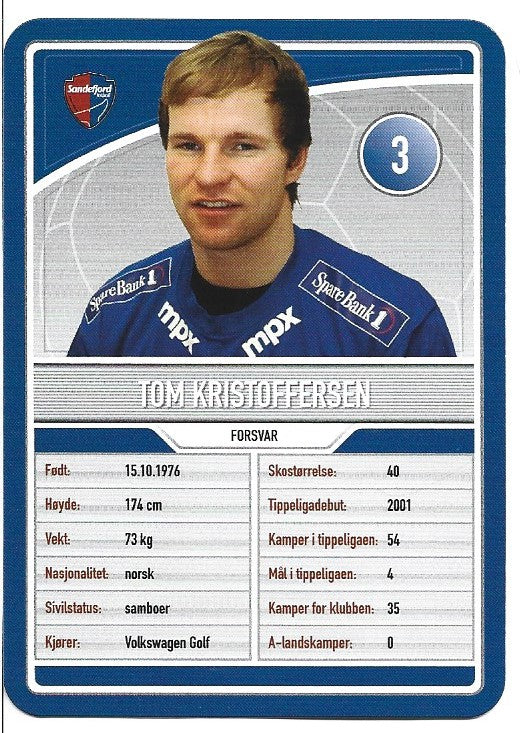 SANDEFJORD - TOM KRISTOFFERSEN