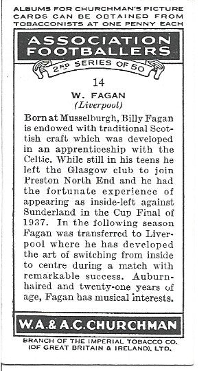 14. W. FAGAN - LIVERPOOL