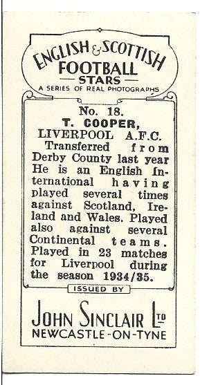 NO.18. T. COOPER  - LIVERPOOL