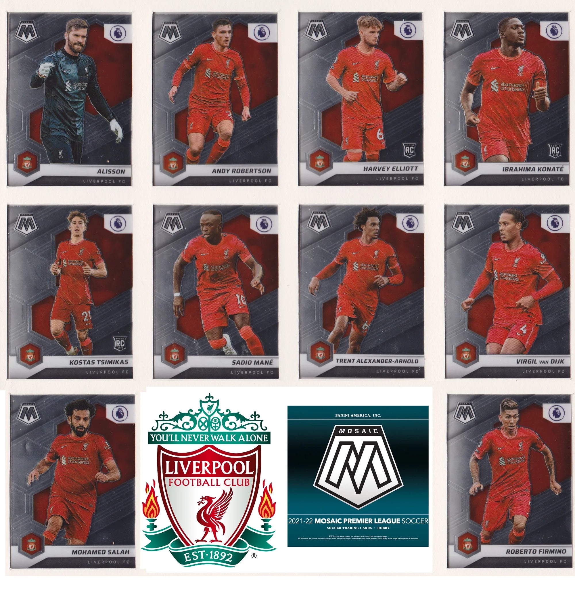 LIVERPOOL - LOT - PANINI MOSAIC PREMIER LEAGUE 2021/22