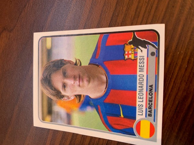 74. LIONEL MESSI - FC BARCELONA - PANINI CHAMPIONS OF EUROPE - ROOKIE STICKER