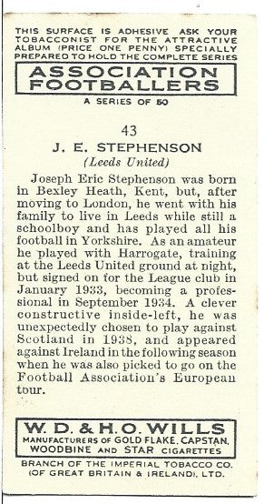43. J. E. STEPHENSON - LEEDS UNITED