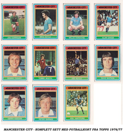 MANCHESTER CITY - "VINTAGE-LOT" - TOPPS & A&BC - 5 ÅRGANGER