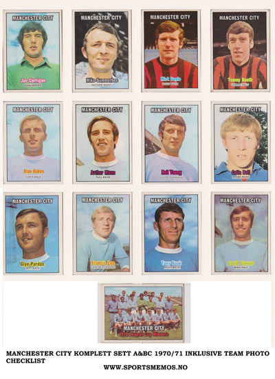 MANCHESTER CITY - "VINTAGE-LOT" - TOPPS & A&BC - 5 ÅRGANGER
