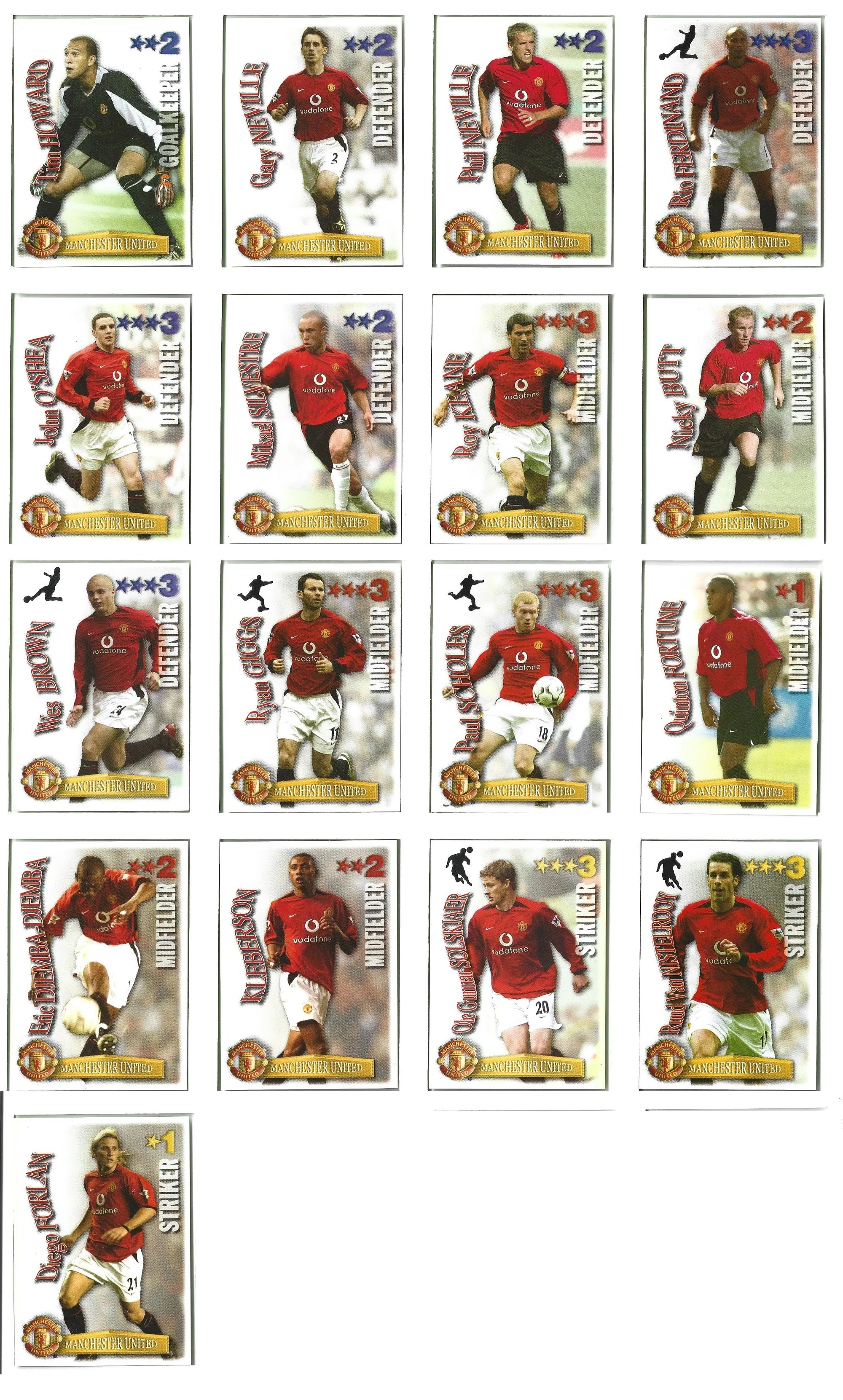 MANCHESTER UNITED LAGSETT - FÅ 3 BETAL FOR 2 - MATCH ATTAX CHAMPIONS LEAGUE OG SHOOT OUT