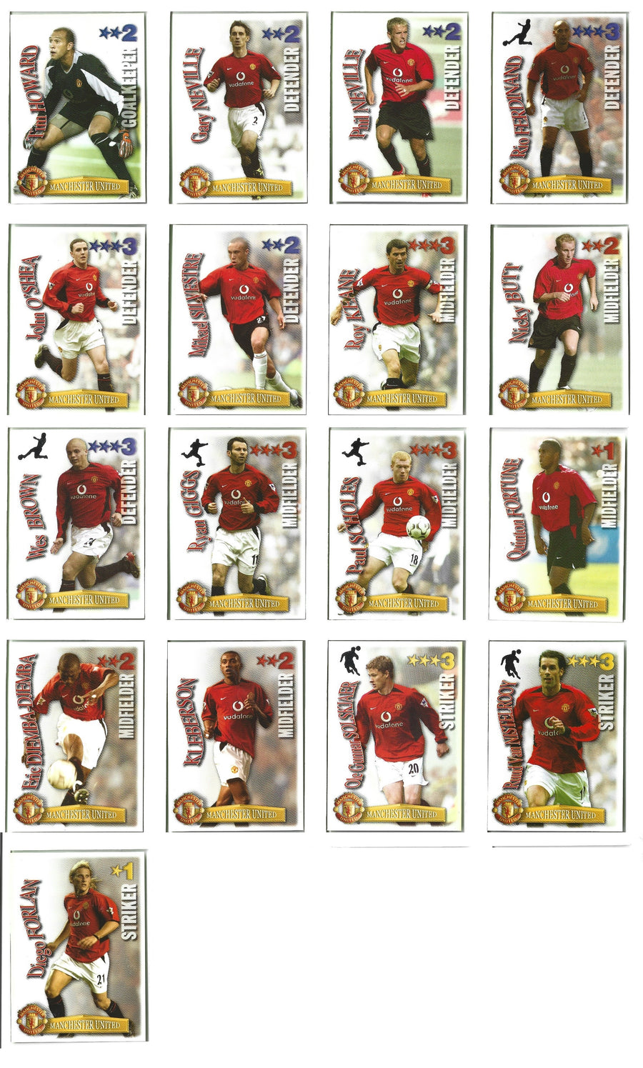 000. MANCHESTER UNITED - SHOOT OUT PREMIER LEAGUE 2003/04 EX RONALDO