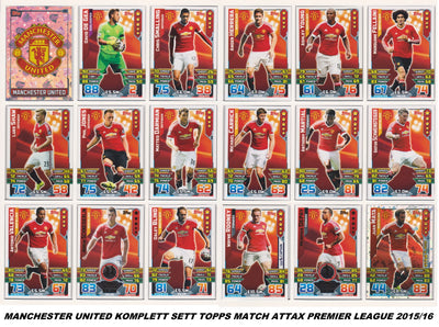 MANCHESTER UNITED - "SUPERLOT" - MATCH ATTAX - 6 ÅRGANGER