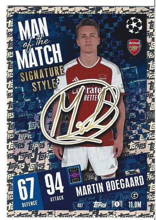 407. MARTIN ØDEGAARD - ARSENAL - MAN OF THE MATCH SIGNATURE STYLE