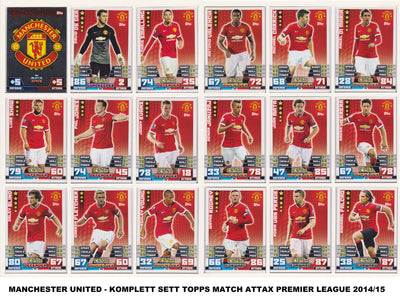 MANCHESTER UNITED - "SUPERLOT" - MATCH ATTAX - 6 ÅRGANGER