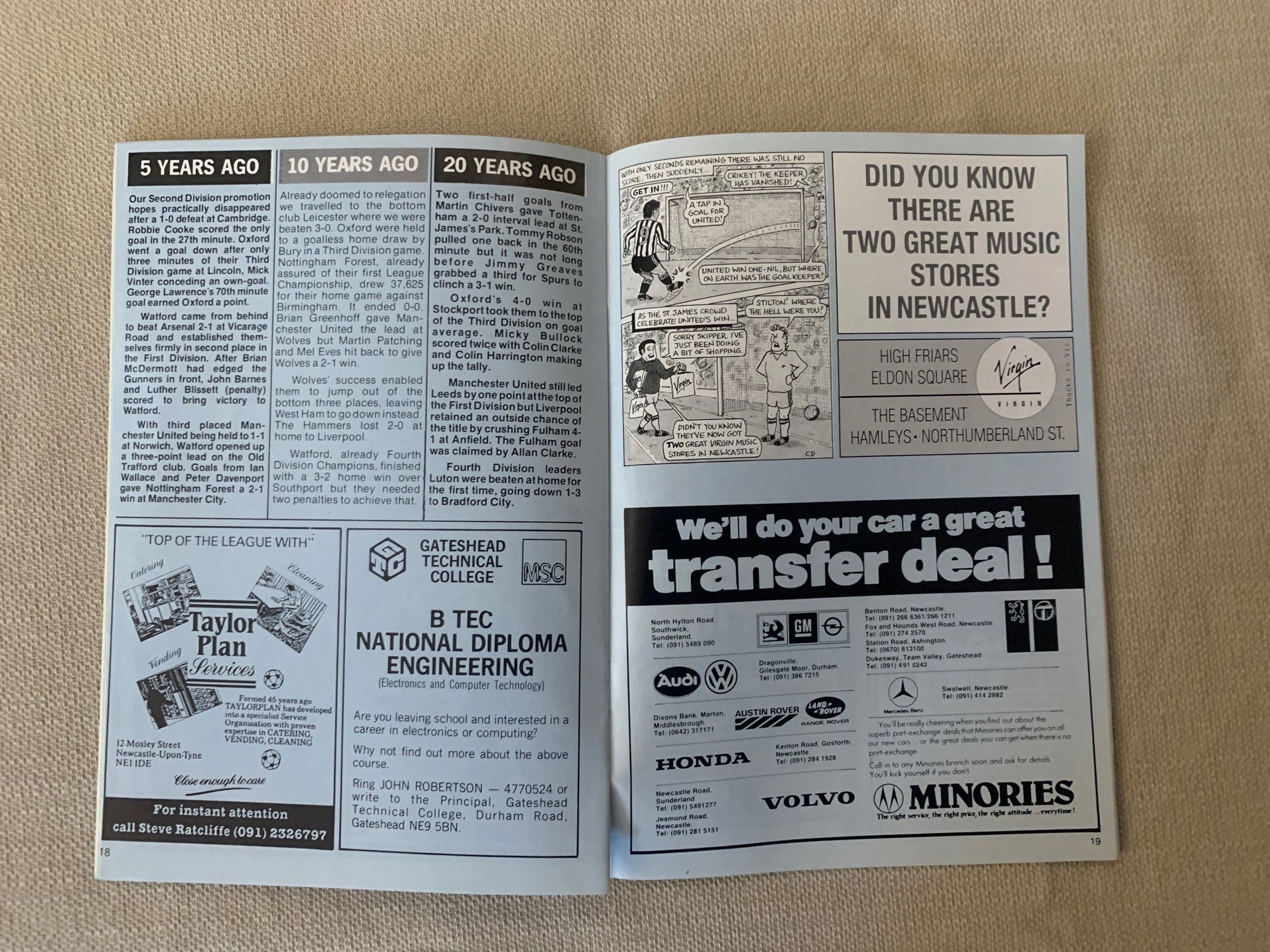 1988 - 04.30. NEWCASTLE UNITED - OXFORD