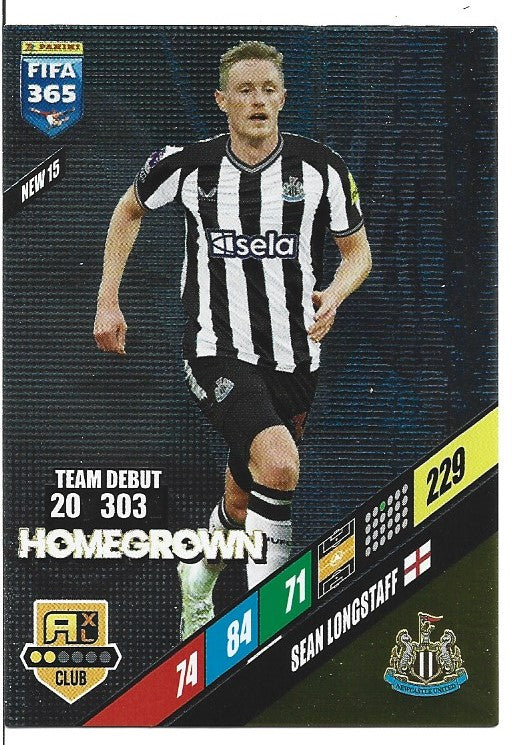 132.  NEW 15.  Sean Longstaff  - Newcastle United -  Homegrown