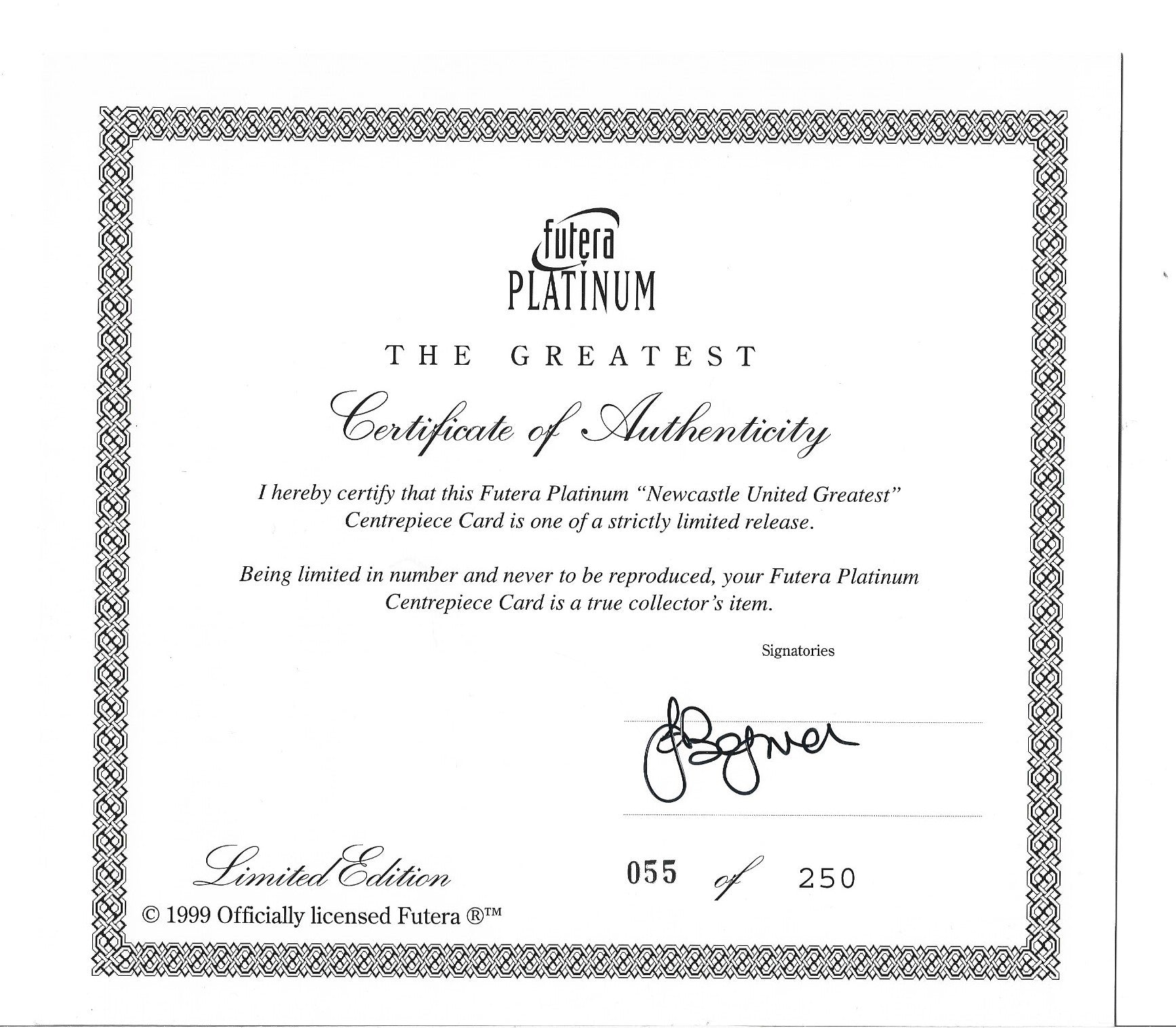 NEWCASTLE - FUTERA PLATINUM -  "THE GREATEST" CENTERPIECE STORFORMAT - 1999