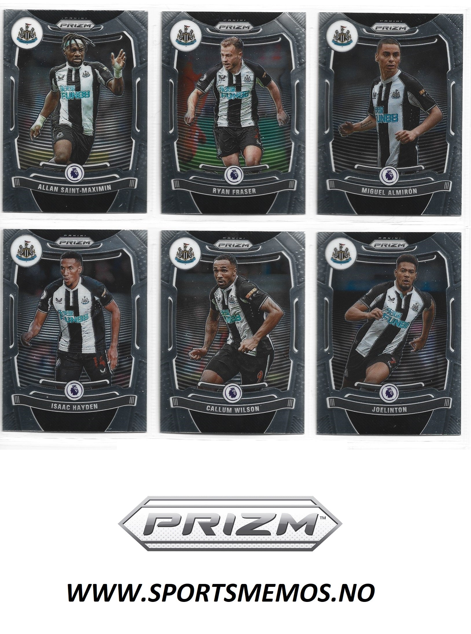 NEWCASTLE UNITED - PANINI PRIZM PREMIER LEAGUE 2021/22 - KOMPLETT SETT