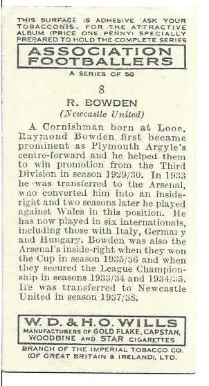 8. R. BOWDEN - NEWCASTLE UNITED