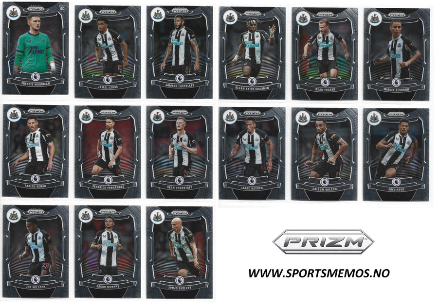 NEWCASTLE UNITED - PANINI PRIZM PREMIER LEAGUE 2021/22 - KOMPLETT SETT